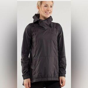 Lululemon RUN Pack And Go Pullover Jacket 4 Black Wind &Water RESISTANT